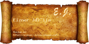 Eizner Júlia névjegykártya